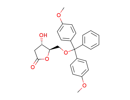 Molecular Structure of 869494-51-9 (5'-O-(4,4'-dimethoxytrityl)-2'-deoxy-D-ribonolactone)