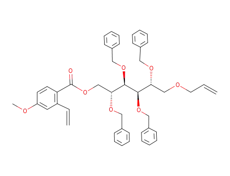 1-O-allyl-6-O-(4methoxy-2-vinyl-benzoyl)-2,3,4,5-tetra-O-benzyl-D-mannitol