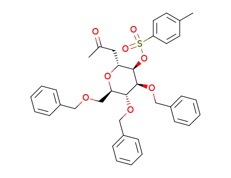 3-C-(3',4',6'-tri-O-benzyl-2'-O-tosyl-α-D-mannopyranosyl)-acetone
