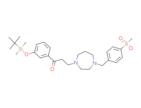 1-[4-(methylsulfonyl)benzyl]-4-[3-oxo-3-{3-(tert-butyldimethylsilyloxy)phenyl}propyl]homopiperazine