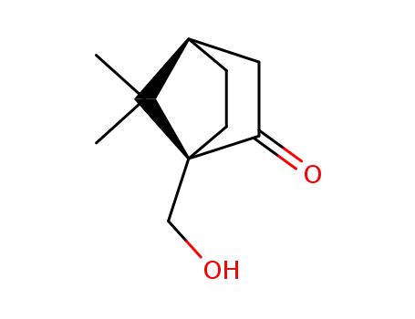Molecular Structure of 1925-51-5 (Bicyclo[2.2.1]heptan-2-one, 1-(hydroxymethyl)-7,7-dimethyl-)