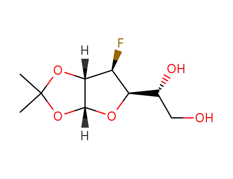 Molecular Structure of 18530-81-9 (.ALPHA.-D-GLUCOFURANOSE, 3-DEOXY-3-FLUORO-1,2-O-(1-METHYLETHYLIDENE)-)
