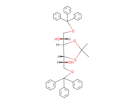 Molecular Structure of 81841-56-7 (<i>O</i><sup>3</sup>,<i>O</i><sup>4</sup>-isopropylidene-<i>O</i><sup>1</sup>,<i>O</i><sup>6</sup>-ditrityl-D-mannitol)