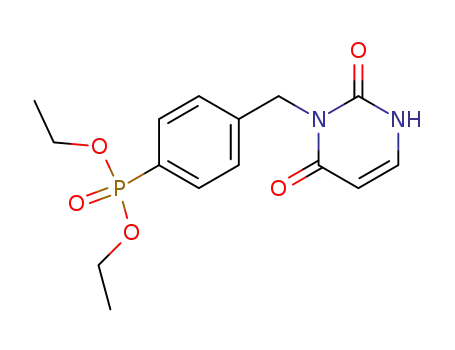Molecular Structure of 887246-89-1 (3-(4-diethoxyphosphinobenzyl)pyrimidine-2,4-dione)