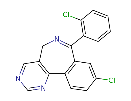 9-chloro-7-(2-chlorophenyl)-5H-pyrimido(5,4-d)(2)benzazepine