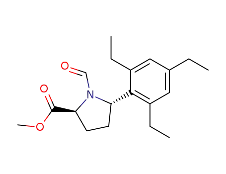 Molecular Structure of 891778-35-1 (methyl trans-N-formyl-α'-(2,4,6-triethylphenyl)-L-prolinate)