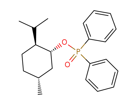 Molecular Structure of 16933-43-0 ((1R,2S,5R)-2-isopropyl-5-methylcyclohexyl diphenylphosphinate)