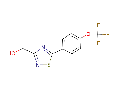 Molecular Structure of 851225-44-0 (1,2,4-Thiadiazole-3-methanol, 5-[4-(trifluoromethoxy)phenyl]-)