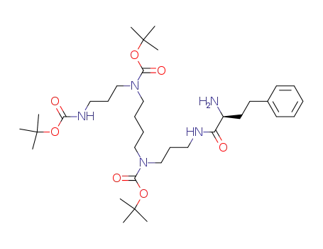 2,6,11,15-Tetraazanonadecanoic acid,
17-amino-6,11-bis[(1,1-dimethylethoxy)carbonyl]-16-oxo-19-phenyl-,
1,1-dimethylethyl ester, (17S)-
