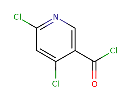 Molecular Structure of 107836-75-9 (4,6-dichloronicotinoyl chloride)