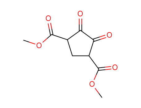 Molecular Structure of 95927-45-0 (1,3-Cyclopentanedicarboxylic acid, 4,5-dioxo-, dimethyl ester)