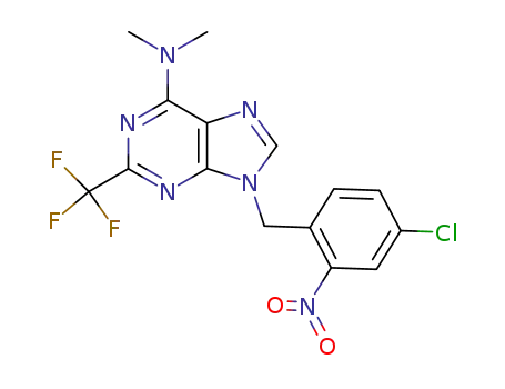 [9-(4-Chloro-2-nitro-benzyl)-2-trifluoromethyl-9H-purin-6-yl]-dimethyl-amine