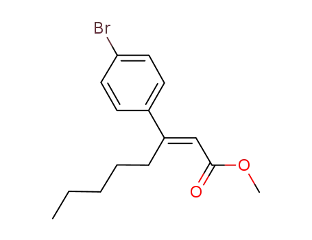 Molecular Structure of 1126701-07-2 (methyl (E)-3-(4-bromophenyl)-2-octenoate)