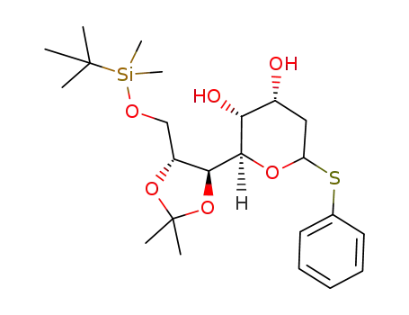 (2R,3R,4R)-2-[(4S,5R)-5-([1-(tert-butyl)-1,1-dimethylsilyl]oxymethyl)-2,2-dimethyl-1,3-dioxolan-4-yl]-6-(phenylsulfanyl)tetrahydro-2H-3,4-pyrandiol
