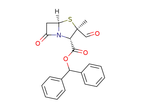 Molecular Structure of 162514-95-6 (diphenylmethyl (2S,3R,5R)-3-formyl-3-methyl-7-oxo-4-thia-1-azabicyclo[3.2.0]heptane-2-carboxylate)