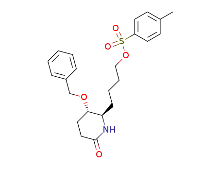 Toluene-4-sulfonic acid 4-((2R,3S)-3-benzyloxy-6-oxo-piperidin-2-yl)-butyl ester