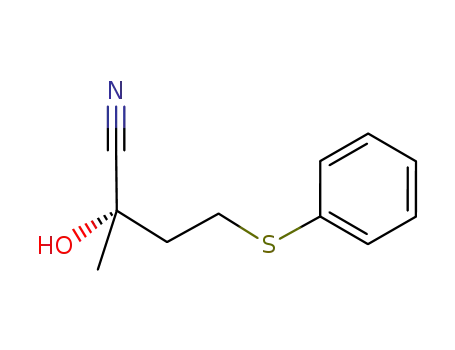 (S)-2-hydroxy-2-methyl-4-phenylthiobutyronitrile