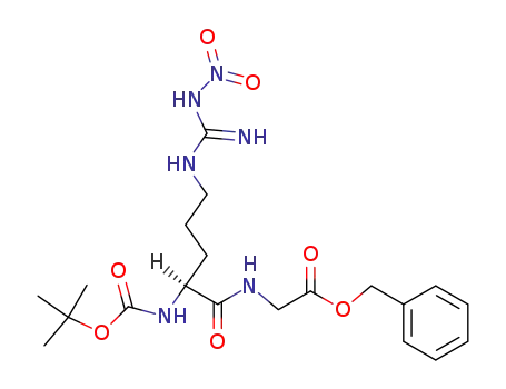Molecular Structure of 83103-21-3 (N<sup>α</sup>-tert-butyloxycarbonyl-N<sup>G</sup>-nitroarginylglycine benzyl ester)