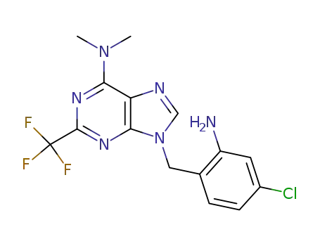 [9-(2-Amino-4-chloro-benzyl)-2-trifluoromethyl-9H-purin-6-yl]-dimethyl-amine