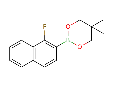 Molecular Structure of 918630-47-4 (1,3,2-Dioxaborinane, 2-(1-fluoro-2-naphthalenyl)-5,5-dimethyl-)