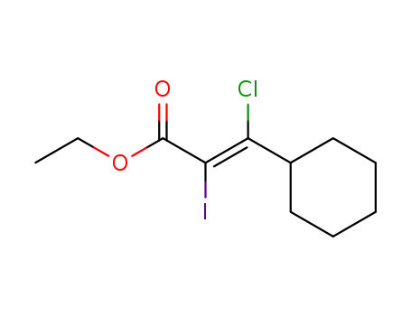 2-Propenoic acid, 3-chloro-3-cyclohexyl-2-iodo-, ethyl ester, (2E)-