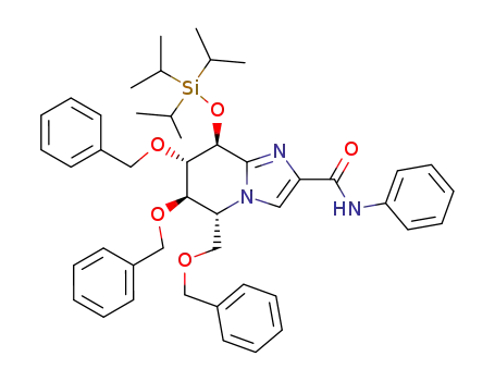 (5R,6R,7S,8S)-6,7-bis(benzyloxy)-5-[(benzyloxy)methyl]-5,6,7,8-tetrahydro-N-phenyl-8-[(triisopropylsilyl)oxy]imidazo[1,2-a]pyridine-2-carboxamide