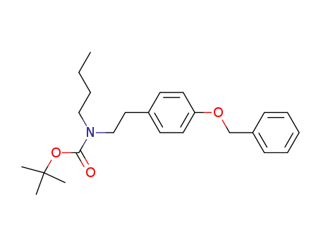 Molecular Structure of 788824-89-5 (Carbamic acid, butyl[2-[4-(phenylmethoxy)phenyl]ethyl]-,
1,1-dimethylethyl ester)
