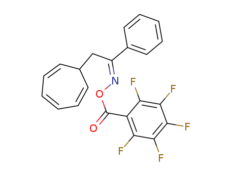 2-(cyclohepta-2,4,6-trienyl)-1-phenylethan-1-one (E)-O-pentafluorobenzoyloxime