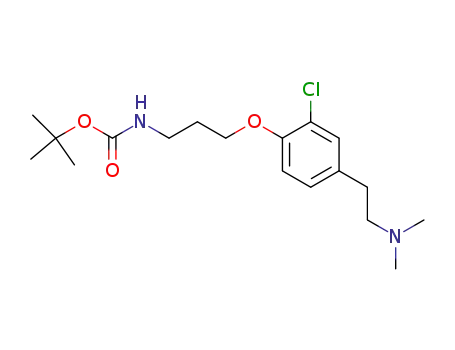 {3-[2-chloro-4-(2-dimethylamino-ethyl)-phenoxy]-propyl}-carbamic acid <i>tert</i>-butyl ester