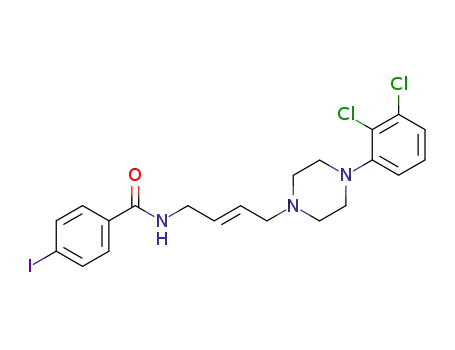 Molecular Structure of 675599-26-5 (N-{4-[4-(2,3-dichloro-phenyl)-piperazin-1-yl]-but-2-enyl}-4-iodo-benzamide)