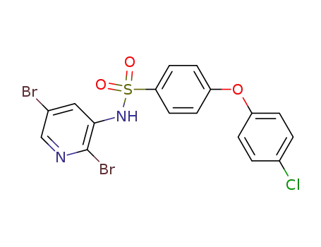 4-(4-chlorophenoxy)-N-(2,5-dibromo-pyridin-3-yl)-benzenesulfonamide
