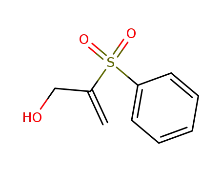 Molecular Structure of 63068-00-8 (2-Propen-1-ol, 2-(phenylsulfonyl)-)