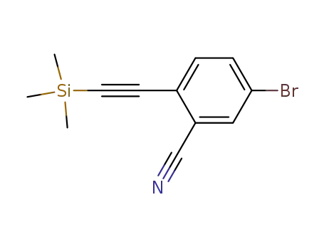 Molecular Structure of 880499-51-4 (Benzonitrile, 5-bromo-2-[(trimethylsilyl)ethynyl]-)