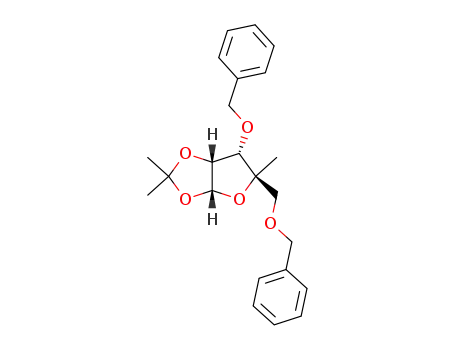 Molecular Structure of 149017-69-6 (3,5-di-O-benzyl-1,2-isopropylidene-4C-methylribofuranose)