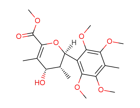 (4S,5R,6R)-4-hydroxy-3,5-dimethyl-6-(2,3,5,6-tetramethoxy-4-methyl-phenyl)-5,6-dihydro-4H-pyran-2-carboxylic acid methyl ester