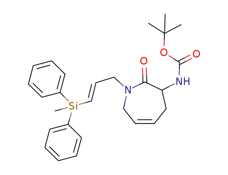{1-[3-(methyl-diphenyl-silanyl)-allyl]-2-oxo-2,3,4,7-tetrahydro-1<i>H</i>-azepin-3-yl}-carbamic acid <i>tert</i>-butyl ester