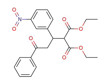 Molecular Structure of 113651-72-2 (Propanedioic acid, [1-(3-nitrophenyl)-3-oxo-3-phenylpropyl]-, diethyl
ester)