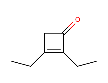 Molecular Structure of 110655-92-0 (2-Cyclobuten-1-one, 2,3-diethyl-)