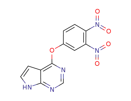 Molecular Structure of 952490-58-3 (4-(3,4-dinitro-phenoxy)-7,7a-dihydro-4aH-pyrrolo[2,3-d]pyrimidine)