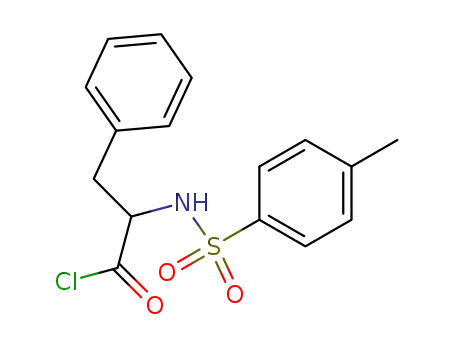 Molecular Structure of 90365-18-7 (Benzenepropanoyl chloride, a-[[(4-methylphenyl)sulfonyl]amino]-)