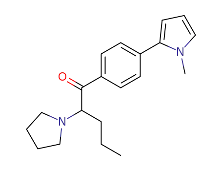 Molecular Structure of 850442-93-2 (1-(4-N-methylpyrrolephenyl)-2-pyrrolidin-1-yl-pentan-1-one)