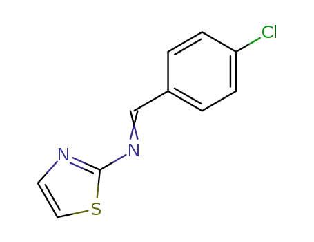 Molecular Structure of 59775-49-4 (2-Thiazolamine, N-[(4-chlorophenyl)methylene]-)