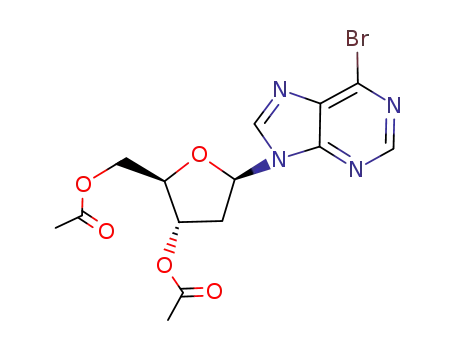 9-(3,5-di-O-acetyl-2-deoxy-β-D-erythro-pentofuranosyl)-6-bromopurine