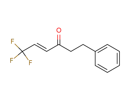 Molecular Structure of 801289-34-9 (4-Hexen-3-one, 6,6,6-trifluoro-1-phenyl-, (4E)-)