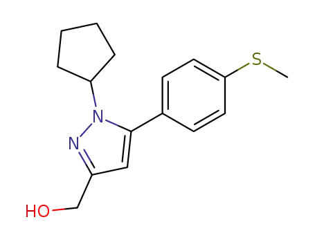 (1-cyclopentyl-5-(4-methylthiophenyl)pyrazol-3-yl)methanol