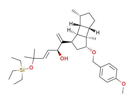 (E)-(S)-2-[(1R,3R,3aR,3bS,6R,6aR,6bR)-3-(4-Methoxy-benzyloxy)-3a,6-dimethyl-decahydro-cyclobutadicyclopenten-1-yl]-6-methyl-6-triethylsilanyloxy-hepta-1,4-dien-3-ol