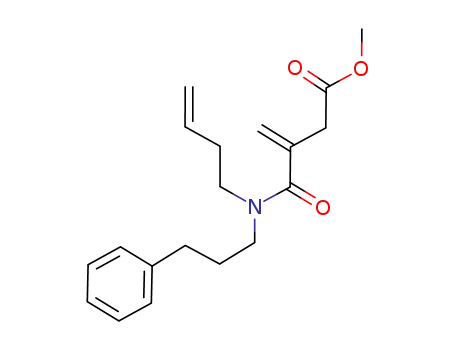 Molecular Structure of 942924-67-6 (3-[but-3-enyl-(3-phenylpropyl)carbamoyl]but-3-enoic acid methyl ester)