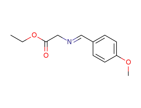 Molecular Structure of 52141-94-3 (Glycine, N-[(4-methoxyphenyl)methylene]-, ethyl ester)