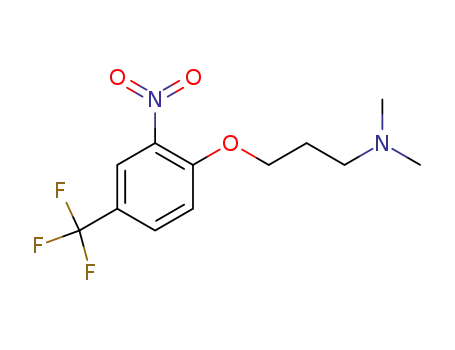 Molecular Structure of 14115-05-0 (1-Propanamine, N,N-dimethyl-3-[2-nitro-4-(trifluoromethyl)phenoxy]-)