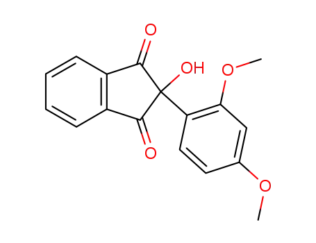 Molecular Structure of 60117-47-7 (2-(2,4-dimethoxyphenyl)-2-hydroxy-1H-indene-1,3(2H)-dione)